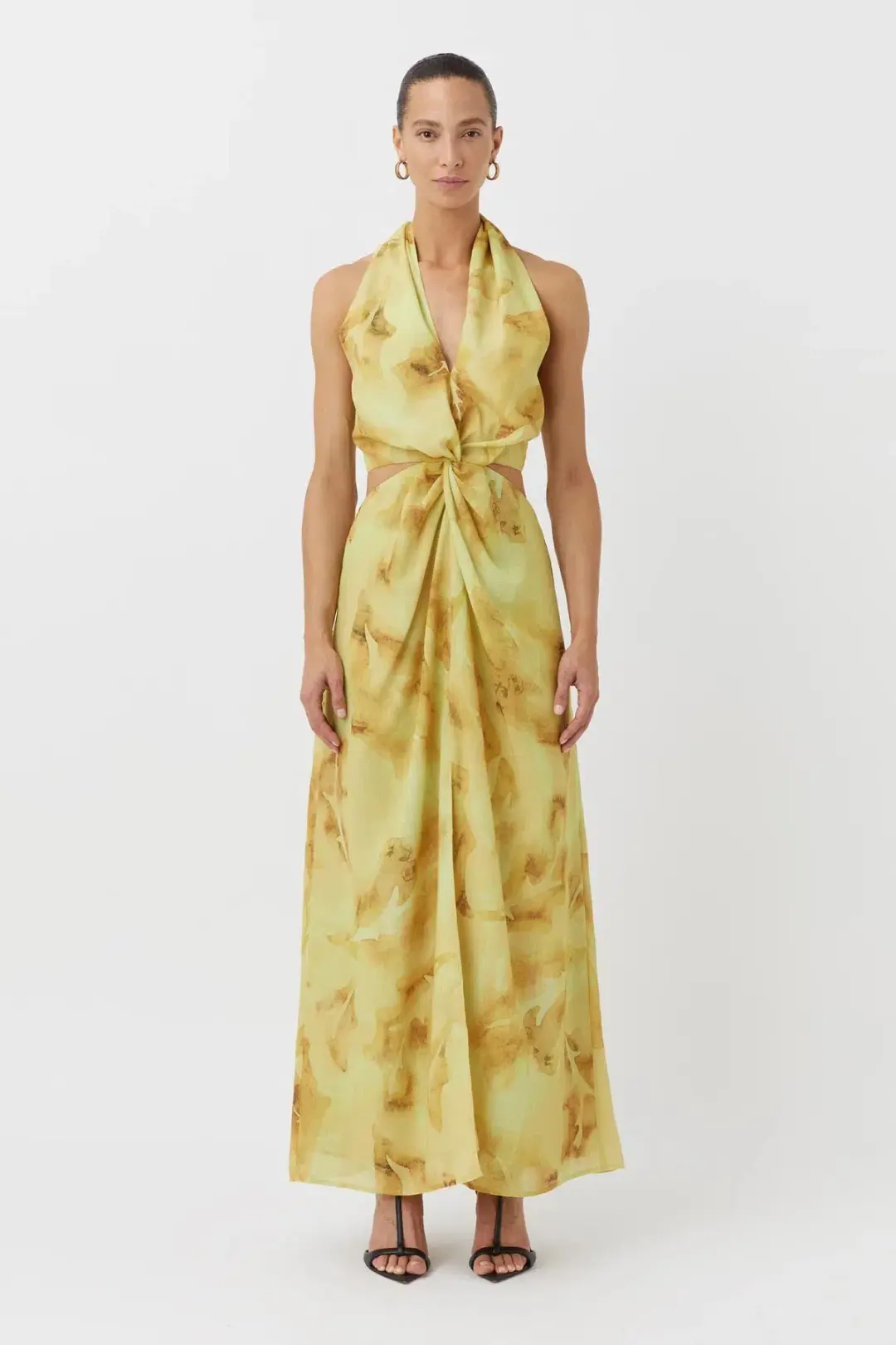 Camilla and Marc Koa Cocoon Maxi Dress Yellow Size 6 for rent on The Volte - main image