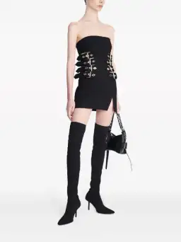 Dion Lee Belt Cinched Mini Dress Black Size AU 10 for rent on The Volte - image 1