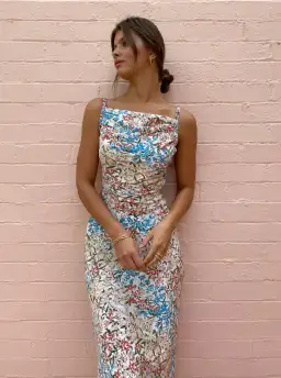 Bec & Bridge Wisteria Midi Floral Dress Size AU 10 for rent on The Volte - image 2