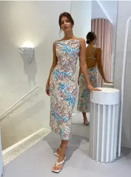 Bec & Bridge Wisteria Midi Floral Dress Size AU 10 for rent on The Volte - image 4