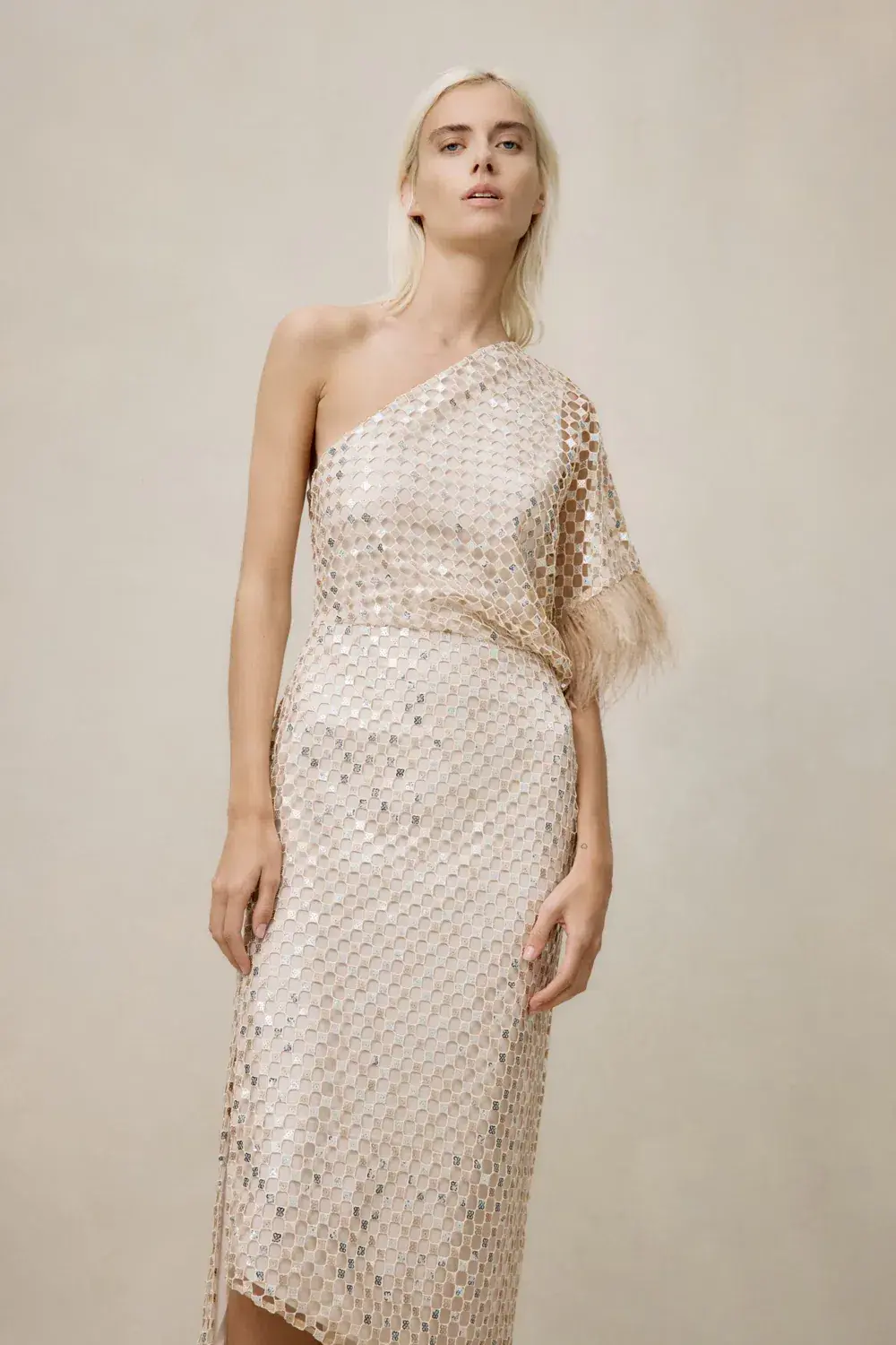 Manning Cartell Checkerboard Sequin Event Dress Glod Size AU 6 - Image 2