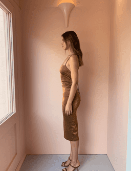 Bec & Bridge Bronze Baby Midi Dress Brown Size 8 for rent on The Volte - image 4