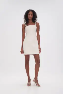 Aje Osa Braided Mini Dress White Size AU 4 for rent on The Volte - image 2