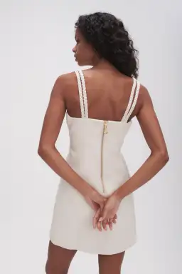 Aje Osa Braided Mini Dress White Size AU 4 for rent on The Volte - image 3