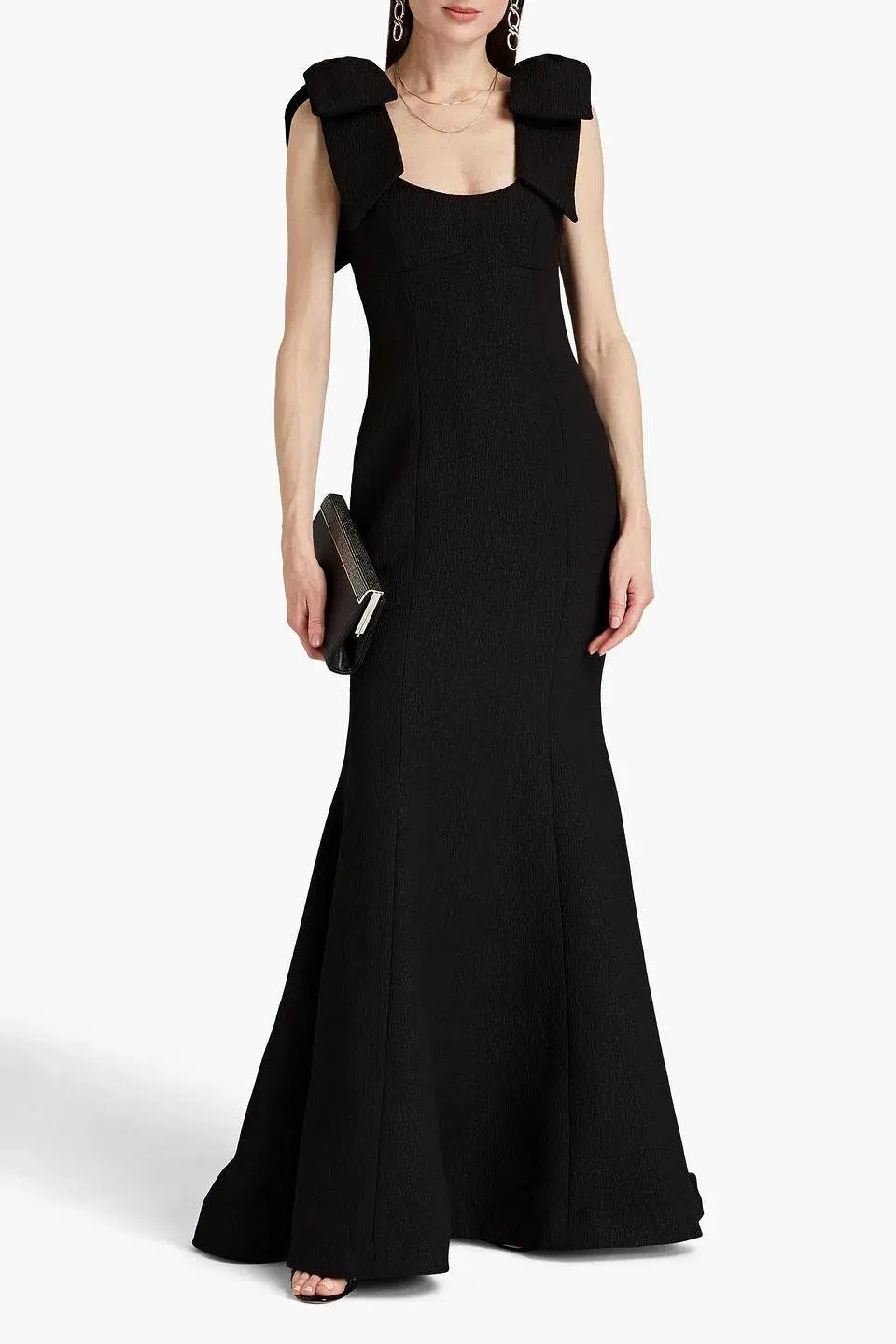Rebecca Vallance Martini Bow Gown Black Size 10 for rent on The Volte - main image