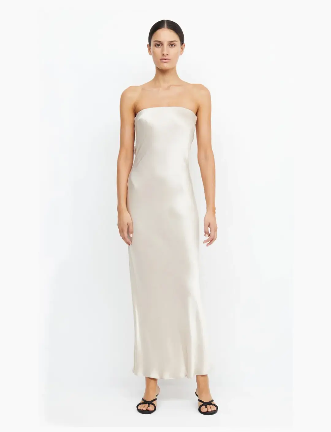 Bec and Bridge Strapless Moondance Dress in Sand Size 8 for rent on The Volte - main image