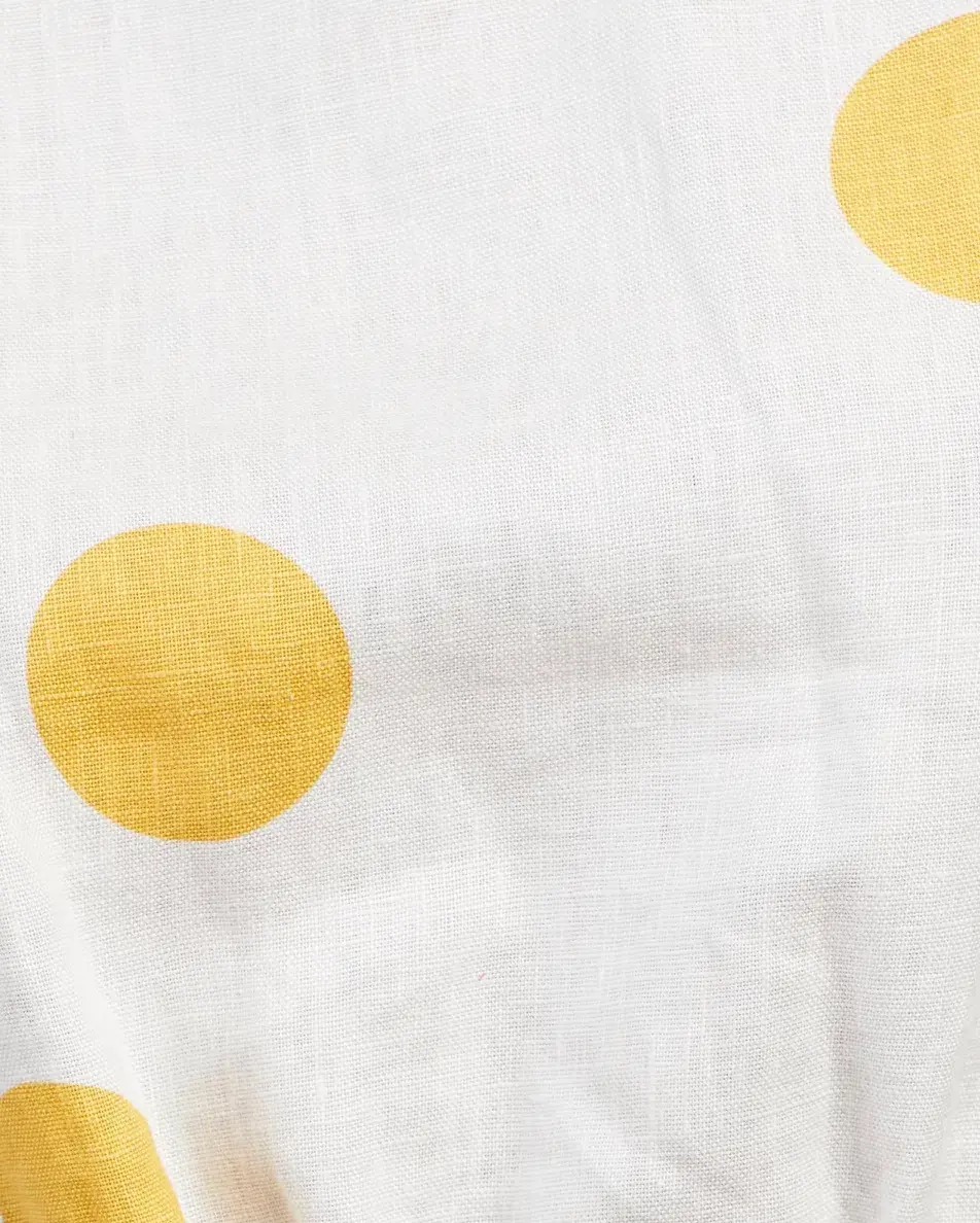 Rebecca Vallance Aya Polka-Dot Linen Midi Skirt and Crop Set White Print Size 12 for rent on The Volte - main image