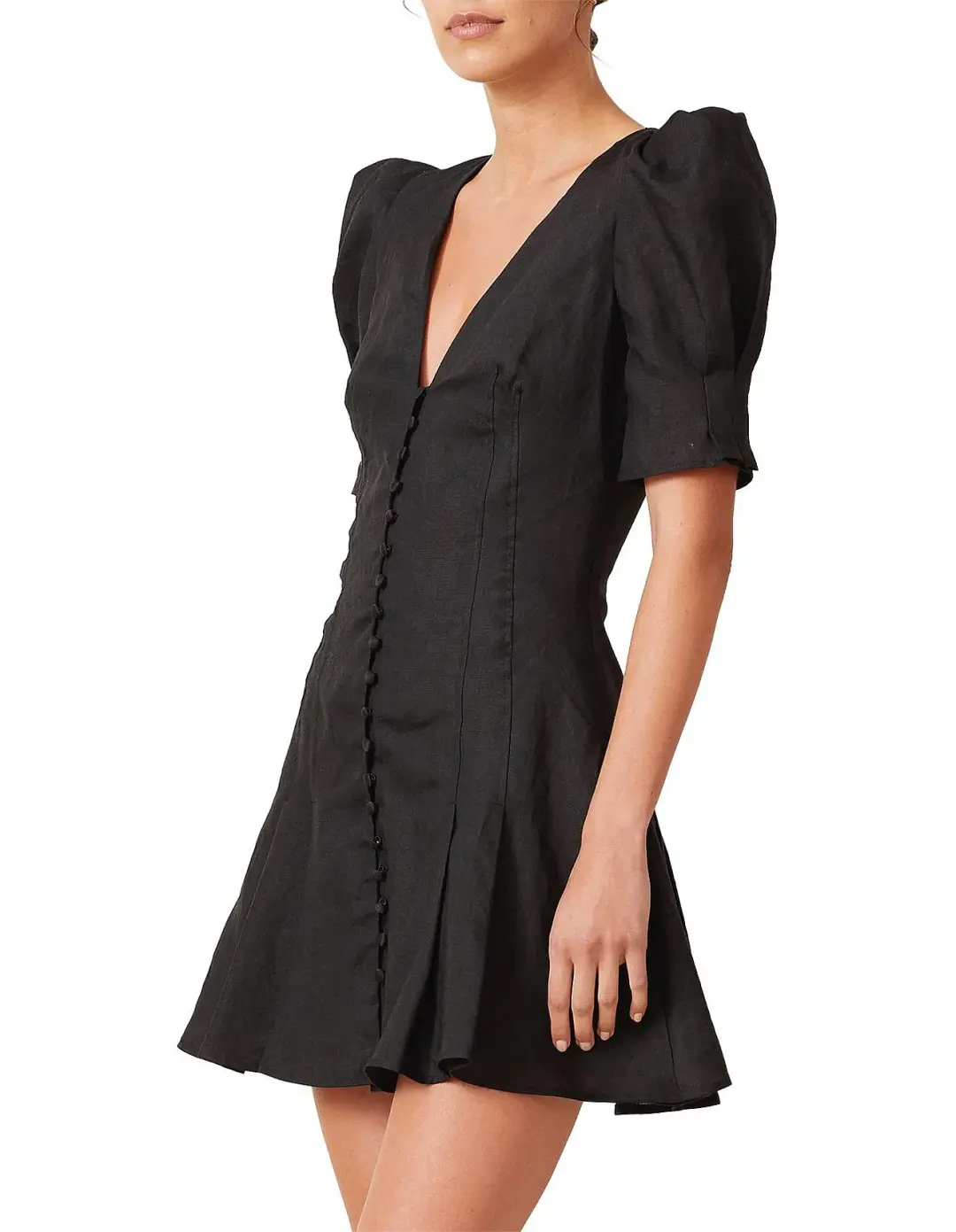 Bec & Bridge Puka Shell Dress Black Size AU 8 for rent on The Volte - main image