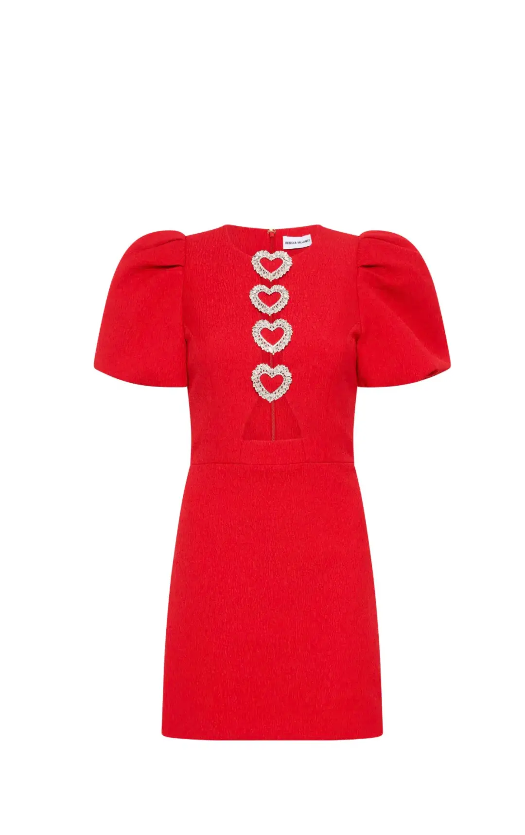 Rebecca Vallance Chiara Puff Sleeve Mini Dress Red Size 8 for rent on The Volte - main image