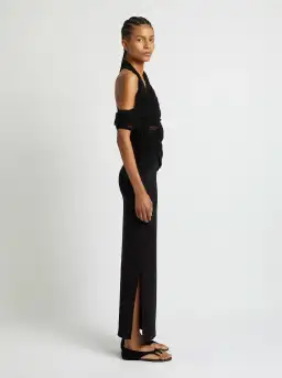 Christopher Esber Veiled Wrap Dress Black Size 8 for rent on The Volte - image 2