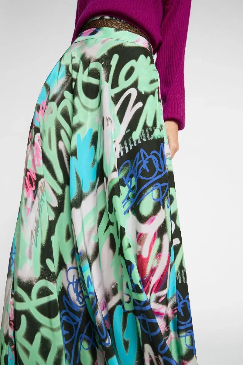 Sass and Bide Graffiti Speaks Maxi Skirt Multi Size 8 for rent on The Volte - main image