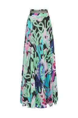 Sass and Bide Graffiti Speaks Maxi Skirt Multi Size 8 for rent on The Volte - image 7