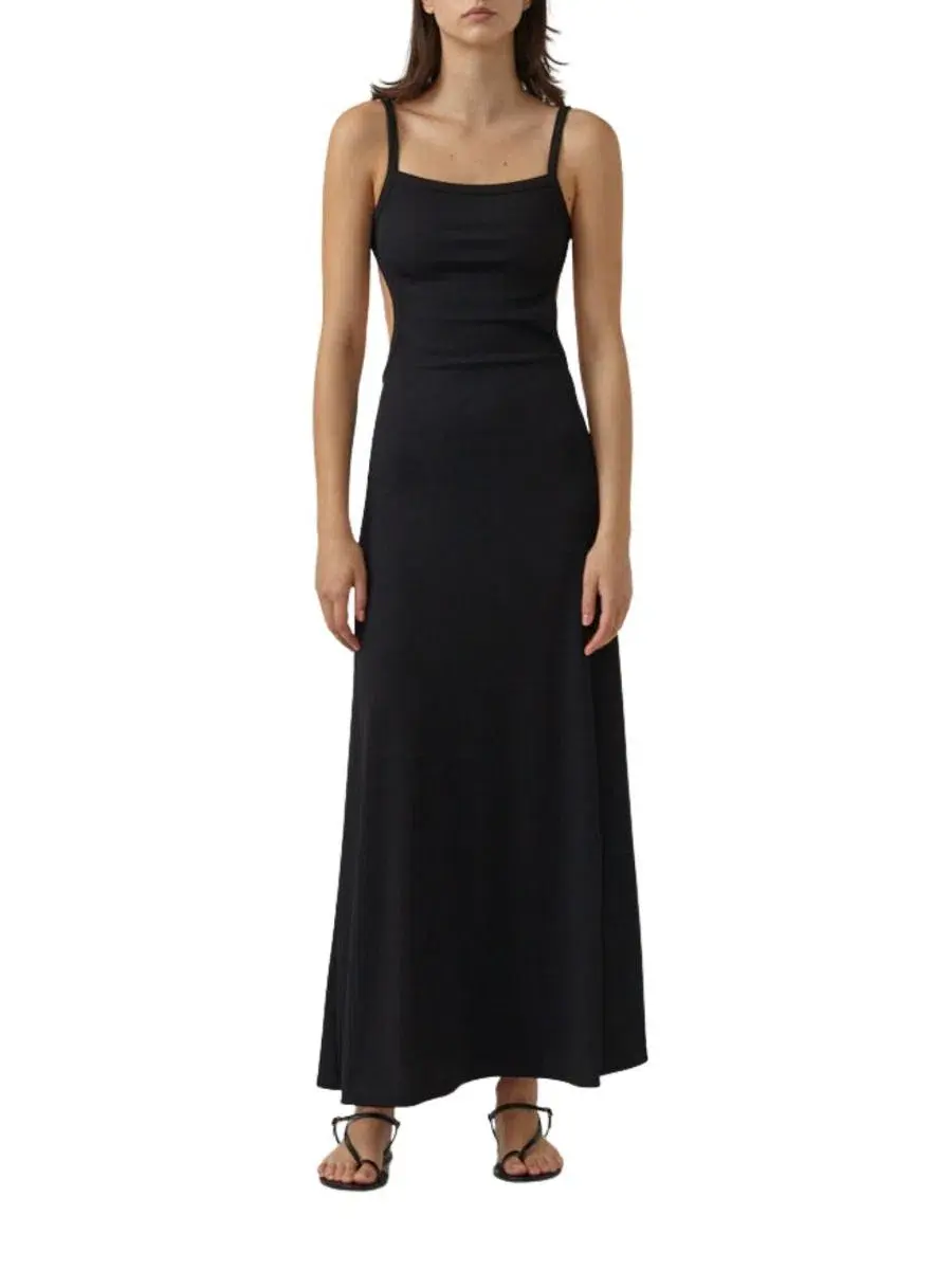 Christopher Esber Backless Wire Back Dress Black Size 12 for rent on The Volte - main image