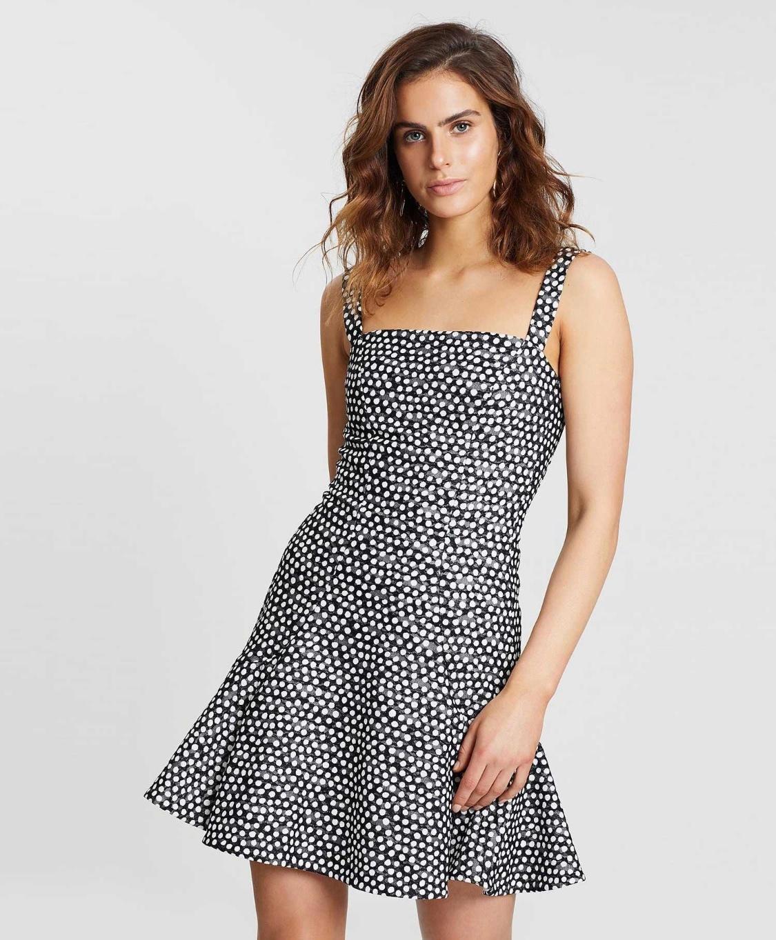 By Johnny Spotty Dotty Hem Mini Dress Size 14 - Image 1