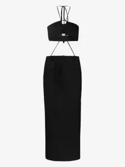 Christopher Esber Disconnect Halter Tie Dress Black Size 10 for rent on The Volte - image 3
