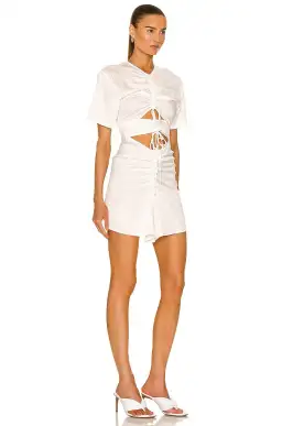Christopher Esber Ruched Multi Tie Mini Dress White Size 12 for rent on The Volte - image 2