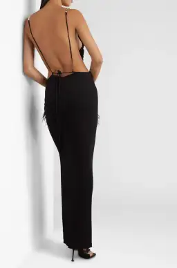 Christopher Esber Sculptured Strapped Ruched Dress Black Size 14 for rent on The Volte - image 2