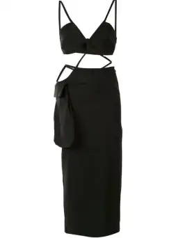 Christopher Esber Cross Bandeau Tie Dress Black Size 6 for rent on The Volte - image 3