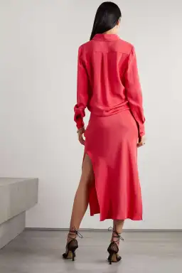 Christopher Esber Button Up Bias Shirt Dress Chilli Size 4 for rent on The Volte - image 2