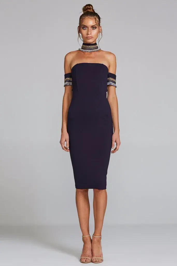 Eliya the Label Amrah Dress Navy Size for rent on The Volte - main image