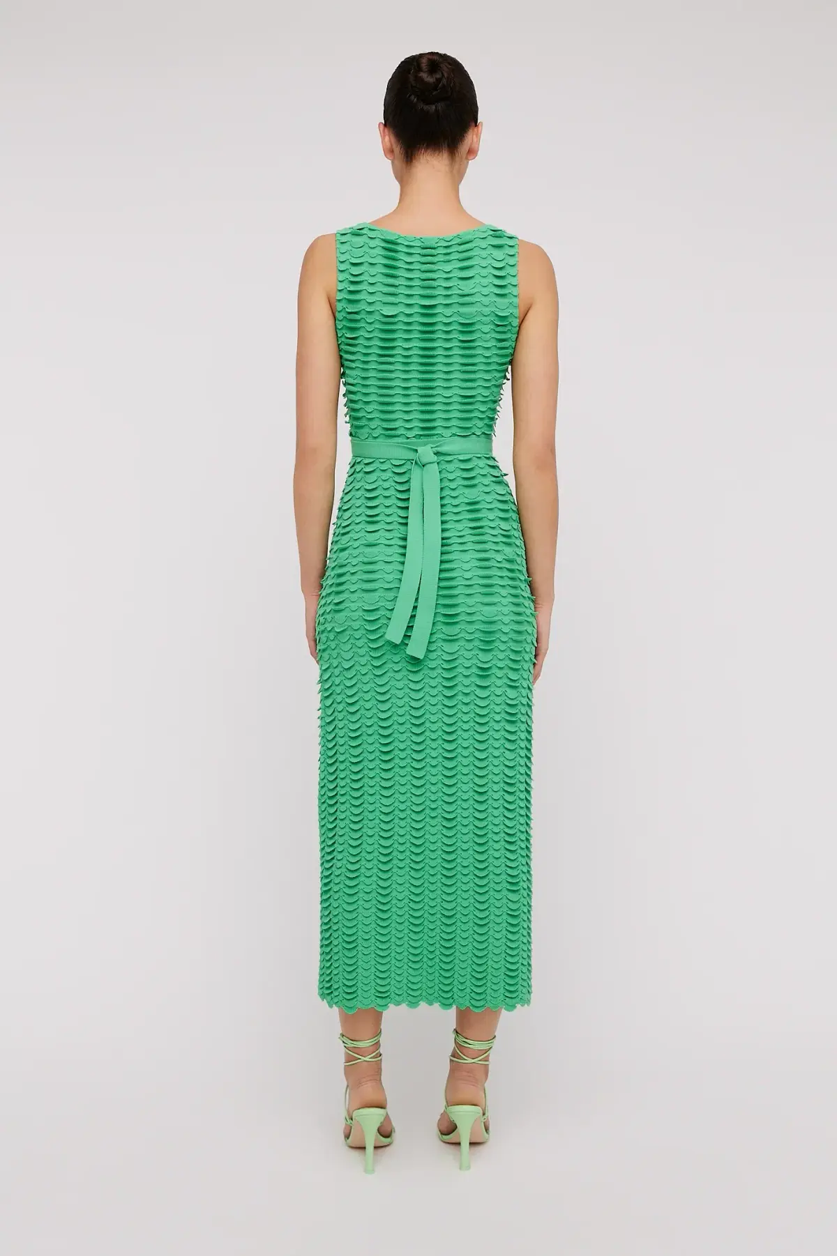 Scanlan Theodore Scallop Stitch Knit Dress Green Size M/ AU 10 - Image 2