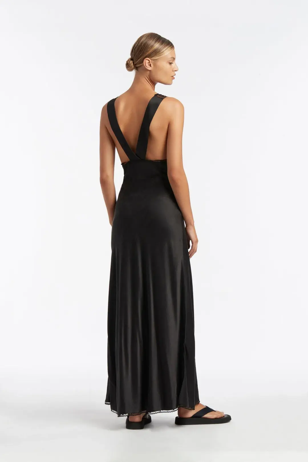 Sir the Label Aries Cut Out Gown in Black Size 3 / AU 12 for rent on The Volte - main image