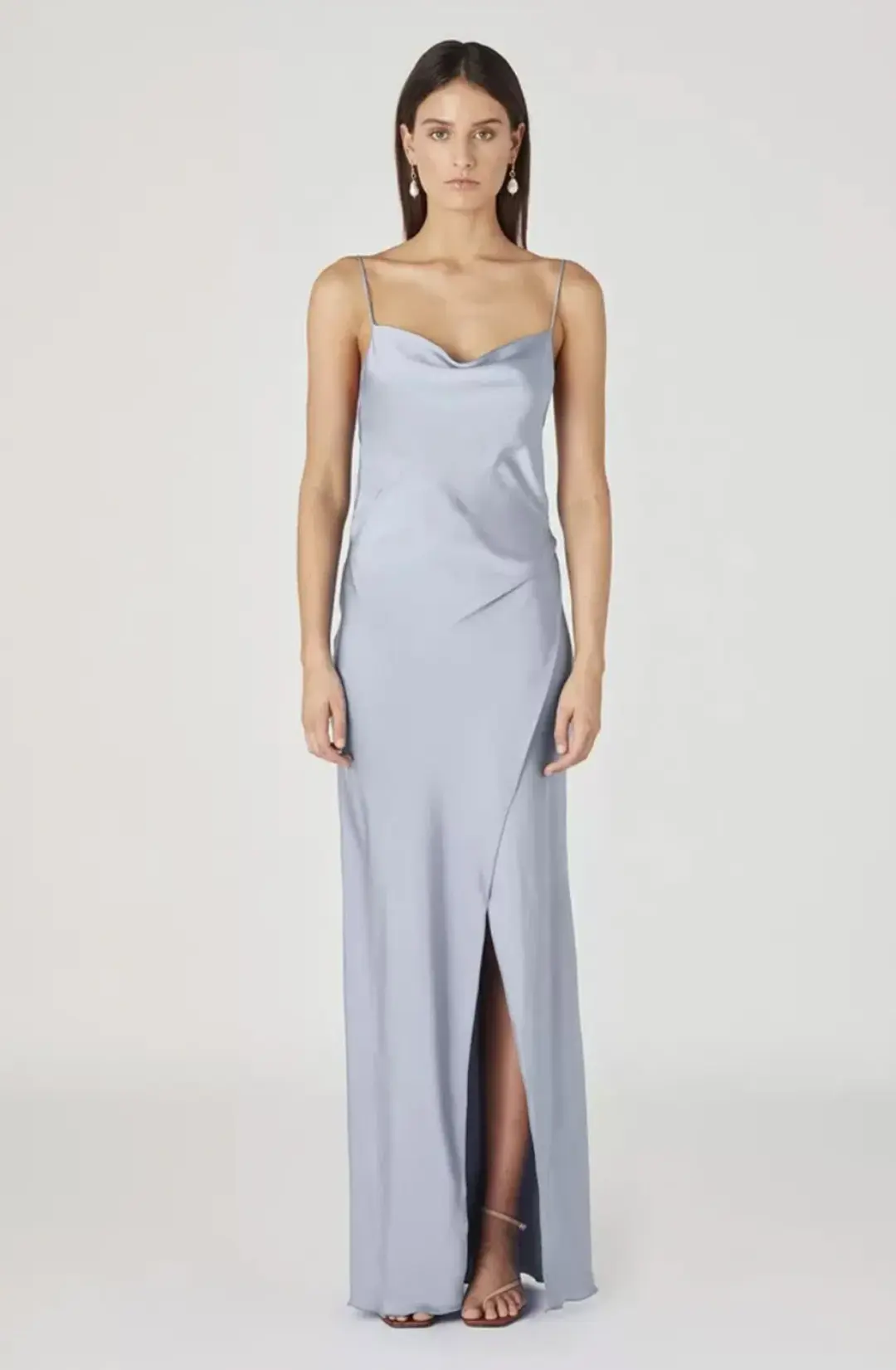 Camilla & Marc Monroe Slip Dress Lavender Grey Size 6 for rent on The Volte - main image