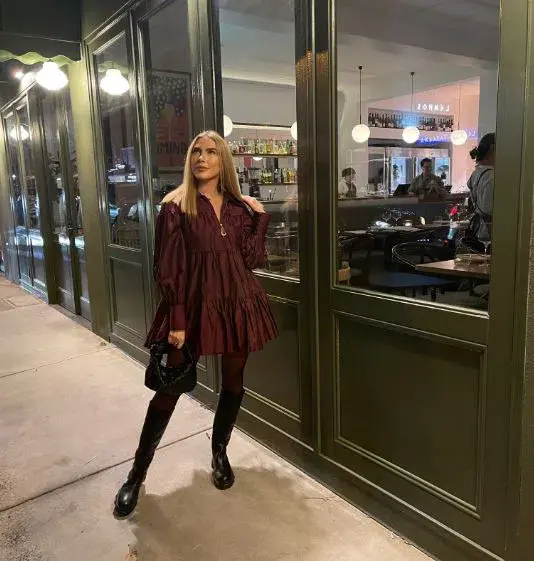 Aje Francis Zip Smock Mini Dress Chestnut Red Size 8 for rent on The Volte - main image