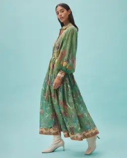 Alemais Birdie Green Shirtdress With Sleeves Size AU 10 for rent on The Volte - image 3