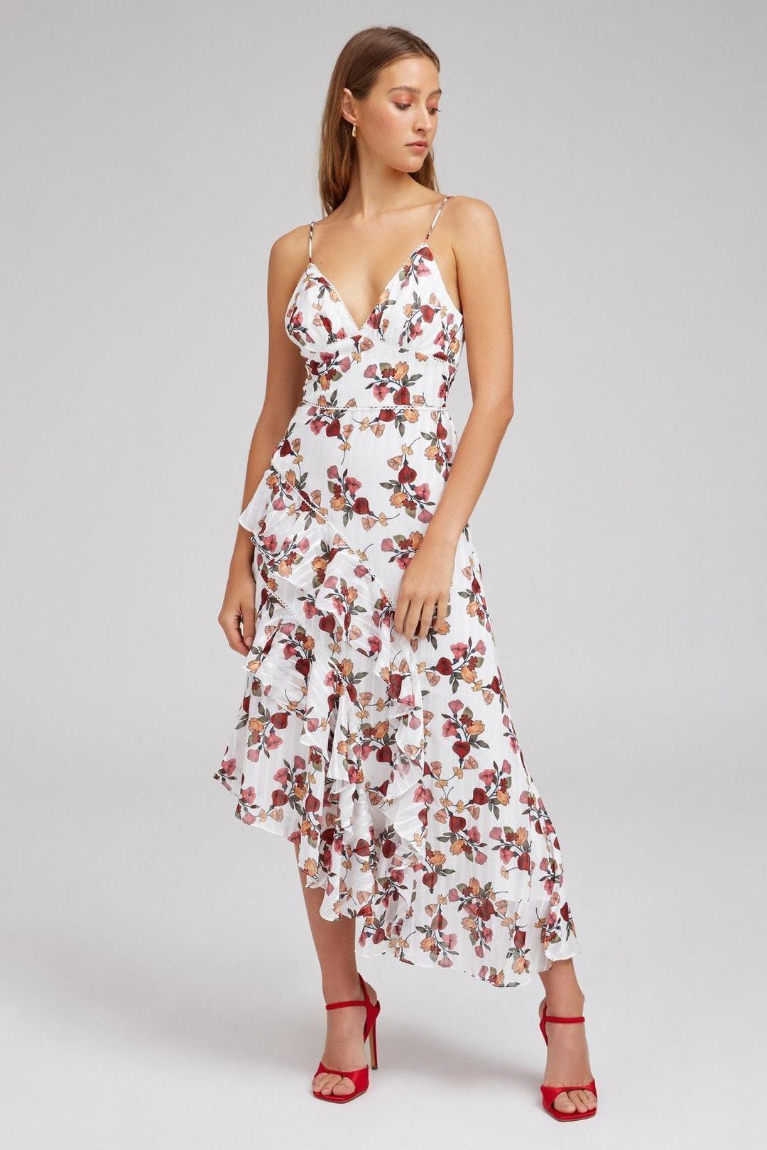 KEEPSAKE Serenity Midi Dress Porcelain Vine for rent on The Volte - main image