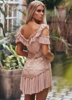 Alice McCall Lovebirds Mini Dress Dusty Pink Size 6 for rent on The Volte - image 2