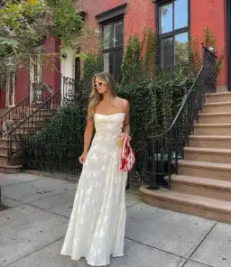 House of CB Seren Floral Lace Back Dress Vintage Cream Size M / AU 10 for rent on The Volte - image 2