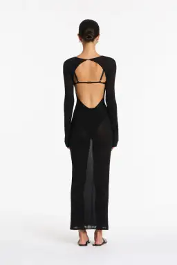 Sir The Label Eva Knit Midi Dress Black Size 6 for rent on The Volte - image 3