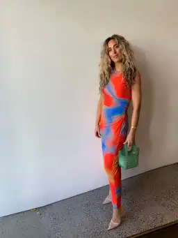 Scanlan Theodore The Italian Watercolour Print Dress Multi Size 6 for rent on The Volte - image 2