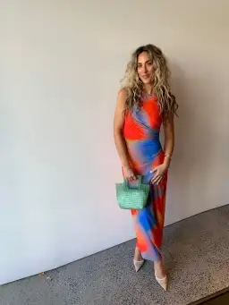 Scanlan Theodore The Italian Watercolour Print Dress Multi Size 6 for rent on The Volte - image 3