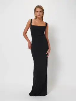 Effie Kats Helena Gown Black Size 6 for rent on The Volte - image 1