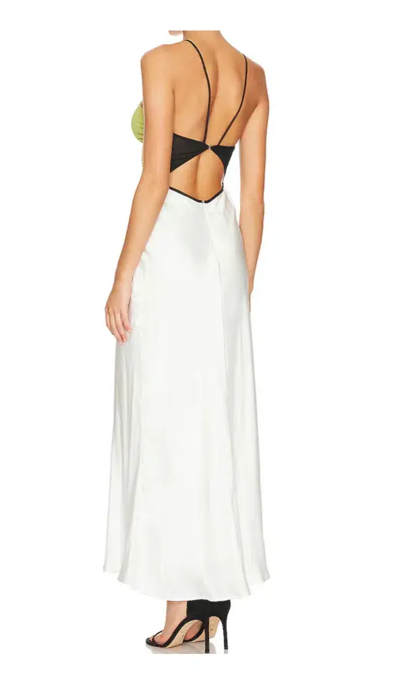 Bec & Bridge Carmen Maxi Dress Ivory/Pistachio Size 12 - Image 2