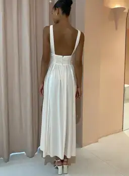Bec & Bridge Gwen Maxi Dress in Shell Size 6 for rent on The Volte - image 3