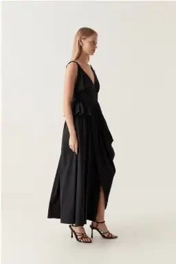 Aje Eliza Asymmetric Dress Black Size 6 for rent on The Volte - image 2