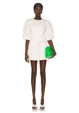 Aje Tidal Tucked Mini Dress Ivory Size 4