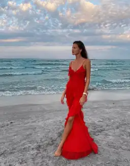 Rat & Boa Cecelia Maxi Dress Red Size 6 for rent on The Volte - image 1