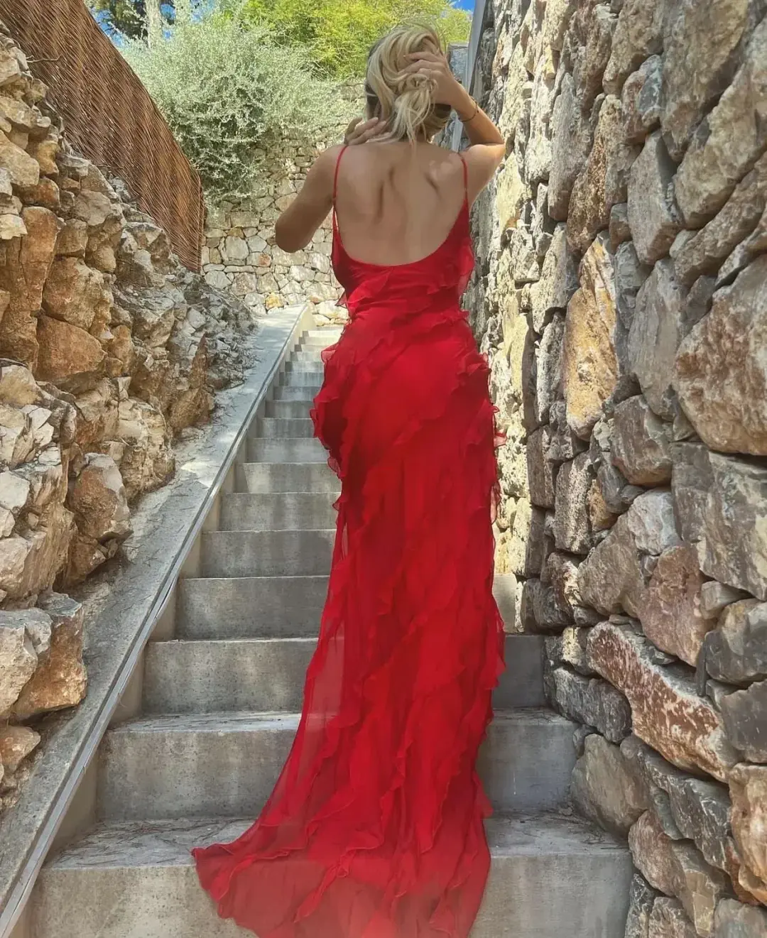 Rat & Boa Cecelia Maxi Dress Red Size 6 for rent on The Volte - main image