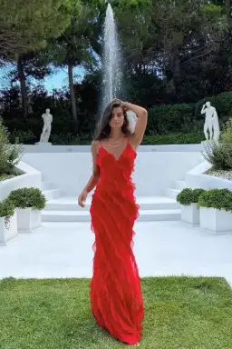 Rat & Boa Cecelia Maxi Dress Red Size 6 for rent on The Volte - image 3