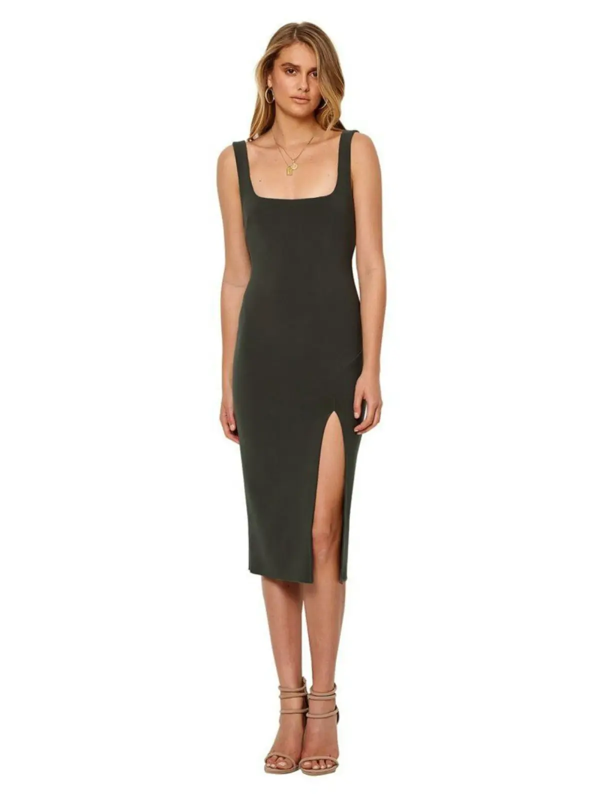 Bec & Bridge C'est Cool Dress Khaki Size AU 8 - Image 1