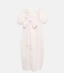 Cecilie Bahnsen Joel Cotton Poplin Midi Dress Pink Size 8 for rent on The Volte - image 4