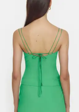 Viktoria + Woods Saxophone Top and Hillcrest Skirt Set Kelly Green Size 0 / AU 6 for rent on The Volte - image 4