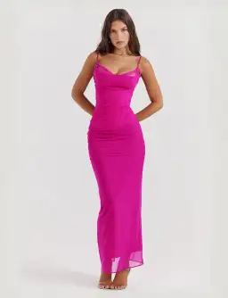 House of CB Nalini Fuchsia Dress Pink Size XS / AU 6 for rent on The Volte - image 1