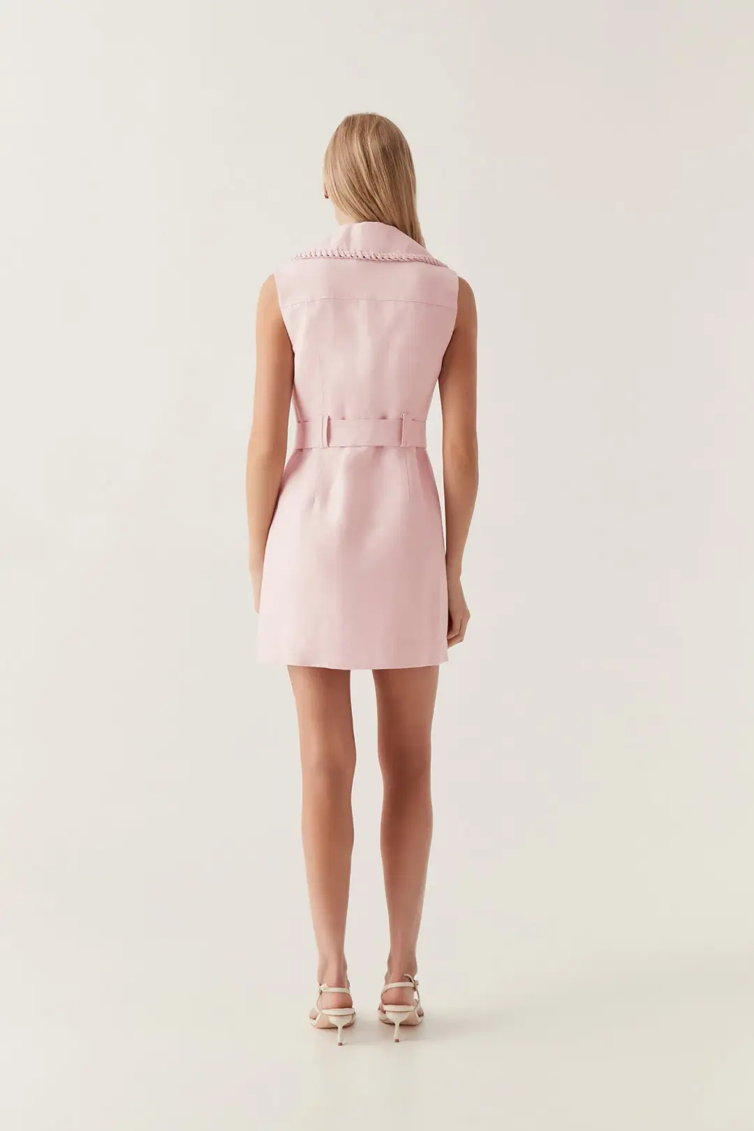 Aje Soft Pink Utility Mini Dress Blush Size 12 for rent on The Volte - main image