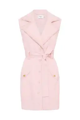 Aje Soft Pink Utility Mini Dress Blush Size 12 for rent on The Volte - image 4