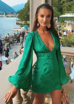 Rat & Boa Isabella Mini Dress In Green Size XS for rent on The Volte - image 2